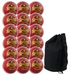 Readers Special School Cricket Ball - 18 Pack & Free Ball Bag