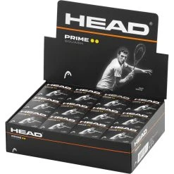 Head Prime Squash Balls - Double Yellow Dot - Box Of 12