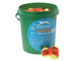 Slazenger Mini Tennis Balls Orange Bucket (5 Dozen)