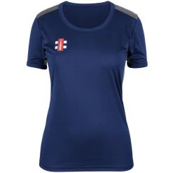 Gray Nicolls Pro Performance Ladies T-Shirt -Ball Sports Shop CCER22ClothingTeeShirtProPerformanceLadiesNavyFront