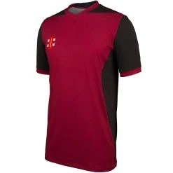 Gray Nicolls T20 Shirt Senior Short Sleeve -Ball Sports Shop CCFB18Shirt 20T20 20Maroon black 20Main