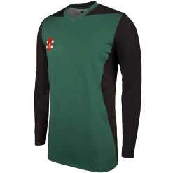Gray Nicolls T20 Shirt Senior Long Sleeve -Ball Sports Shop CCFD19Shirt 20T20 20Long 20Sleeve 20Green 20 20Black 20Main