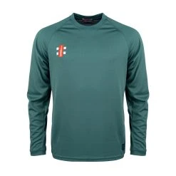 Gray Nicolls Matrix V2 Long Sleeve T-Shirt -Ball Sports Shop CCGD23ClothingMatrixTeeV2LSGreenFront