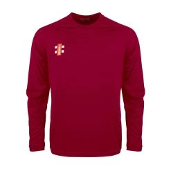 Gray Nicolls Matrix V2 Long Sleeve T-Shirt -Ball Sports Shop CCGD23ClothingMatrixTeeV2LSMaroon Front