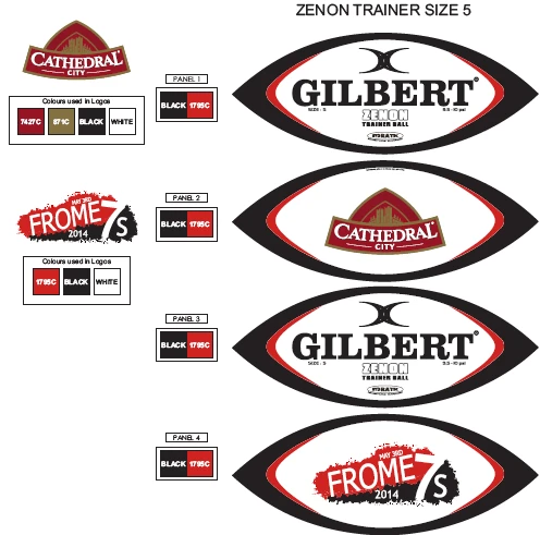 Custom Gilbert G-TR4000 Trainer Rugby Ball With Logos 2 Custom Gilbert G-TR4000 Trainer Rugby Ball With Logos - Image 2