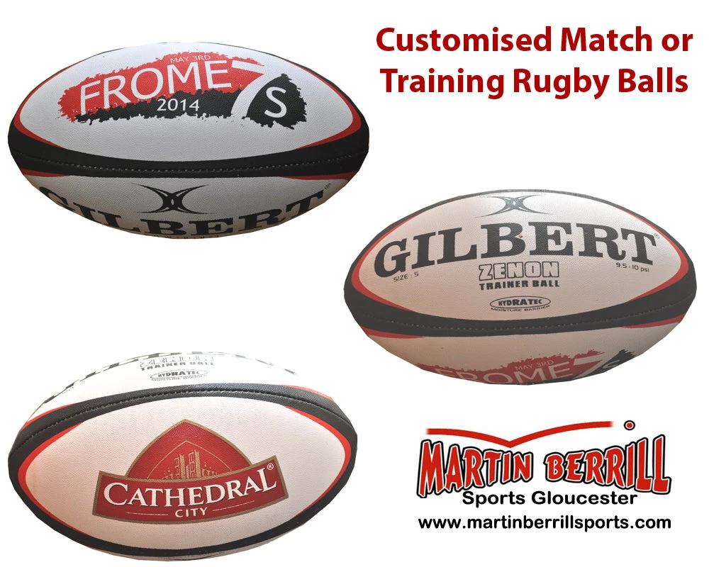 Custom Gilbert G-TR4000 Trainer Rugby Ball With Logos 1 Custom Gilbert G-TR4000 Trainer Rugby Ball With Logos
