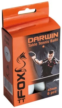 Fox Darwin 1 Star Table Tennis Balls (Pack Of 6)