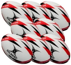 Gilbert G-TR3000 Training Rugby Ball - 8 Pack