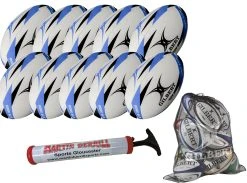 Gilbert G-TR3000 Ten Pack With Hand Pump & Mesh Ball Sack