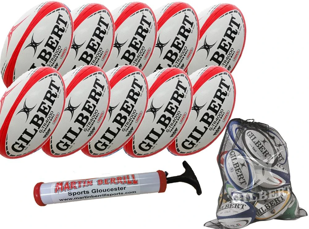 Gilbert G-TR4000 Ten Pack With Hand Pump & Mesh Ball Sack 4 Gilbert G-TR4000 Ten Pack With Hand Pump & Mesh Ball Sack - Image 4
