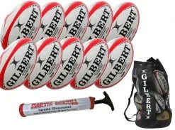 Gilbert G-TR4000 Ten Pack With Hand Pump & Ball Bag -Ball Sports Shop GTR4000 RED 202 1000x743 87878491 9e30 47a6 bf67 b4e8c1166aef