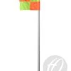 50mm White PVC Corner Flag Pole