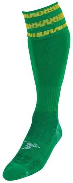 Precision 3 Stripe Pro Football Socks Adult -Ball Sports Shop green 20 20gold