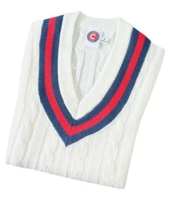 Trimmed Cricket Sweater -Ball Sports Shop slipover 20blue 20red